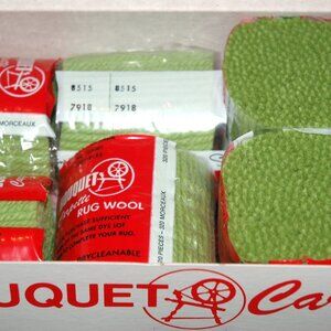 16 Pkgs Lime Rug LATCH HOOK Yarn PreCut 100% Pure Virgin Wool Bouquet NEW